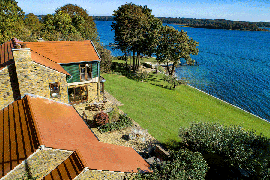 Solar Red Tile  Roof